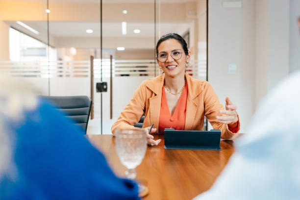 istock Business advisor giving presentation in meeting room 2168493310
