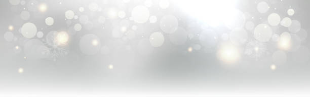 Abstract light bokeh background. Horizontal background. Christmas background. Vector illustration.