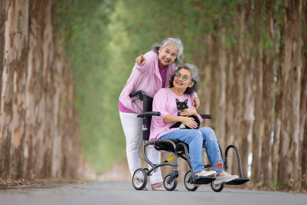 istock Two Elderly Women Enjoying a Walk Outdoors 2168502660
