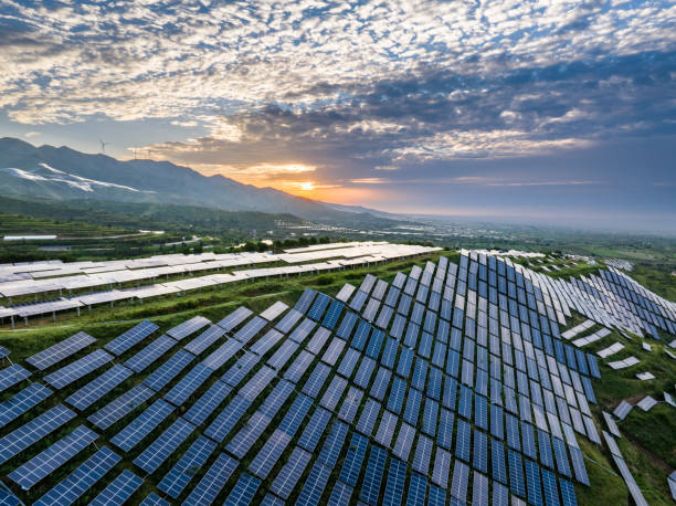 istock solar power station on moutian with sunset 2168504595