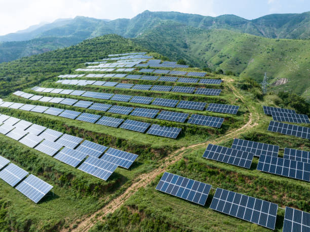 istock aerial view solar power station on moutain 2168506568