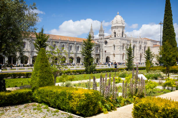 Mosteiro or Monastery dos Jeronimos and the gardens of Praca do Imperio