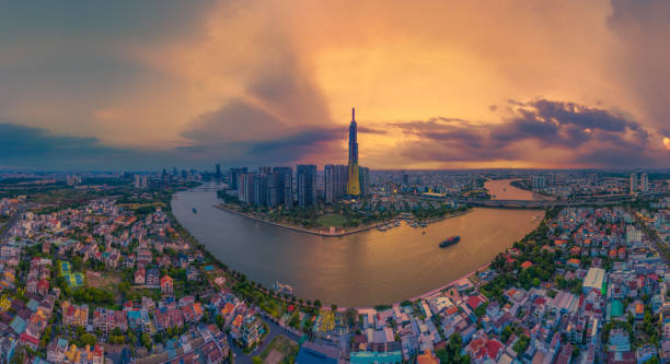 istock Sunset in Ho Chi Minh City, Vietnam. 2168519762
