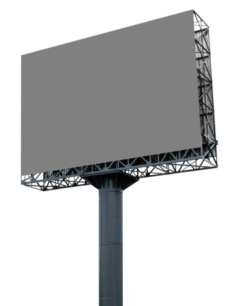 istock Outdoor pole billboard isolated on white background with clipping path 2168522571