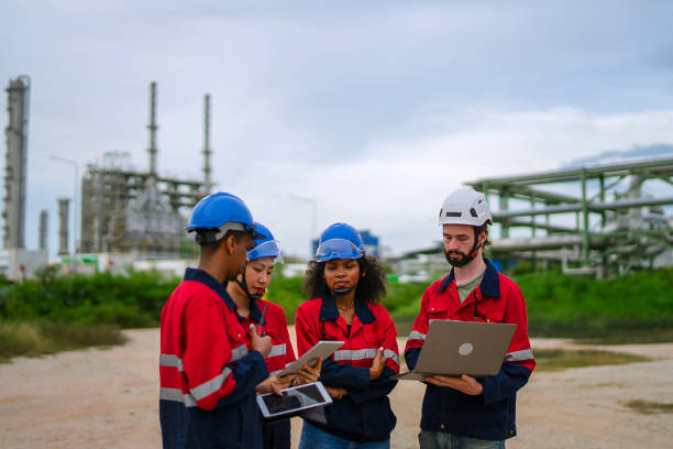 istock Blue collar workers are working at industrial site. 2168522634
