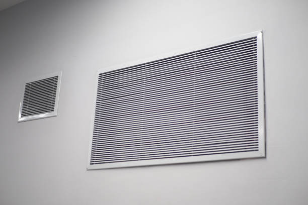 istock Air Vent Grilles Installed on Wall in a Contemporary Modern Interior Design Setting 2168528682