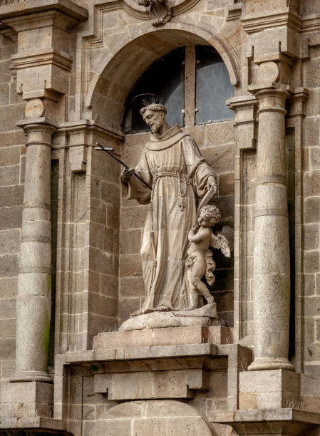 istock Religious statue on a house in Santiago de Compostela 2168539262