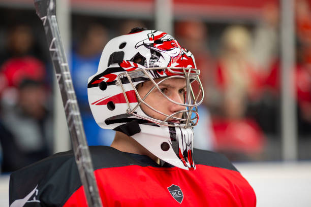 istock Focused Ice Hockey Goalie 2168543675