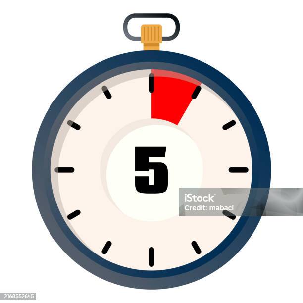 5 Second Countdown Timer Illustration Stopwatch Timer 5 Second Editable ...