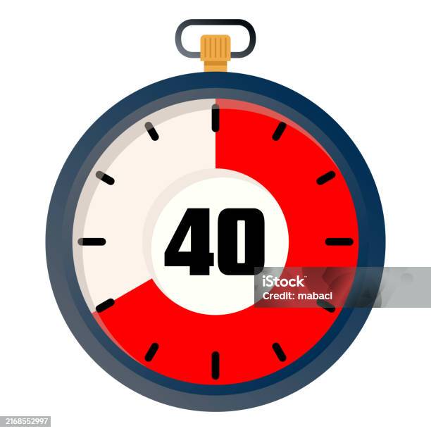 40 Second Countdown Timer Illustration Stopwatch Timer 40 Second ...