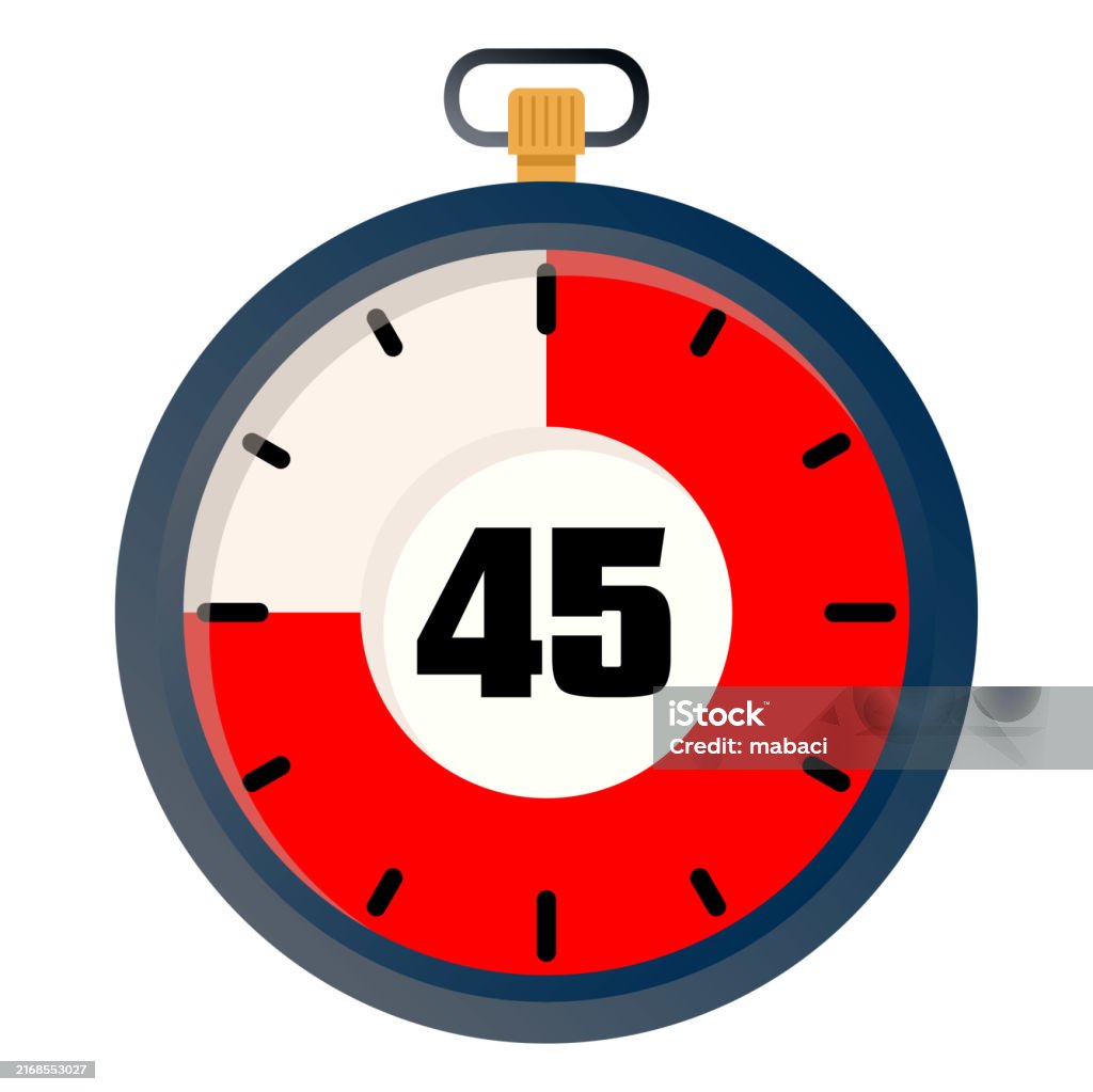 45 Second Countdown Timer Illustration Stopwatch Timer 45 Second ...