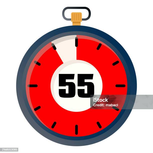 55 Sec Timer 55 Second Countdown Timer Illustration Stopwatch Timer 55 Second ...