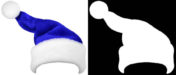 istock Santa Claus blue cap isolated on white 2168557098