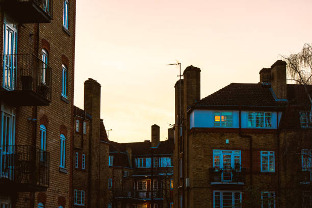 istock Old brick apartment buildings in London 2168558337