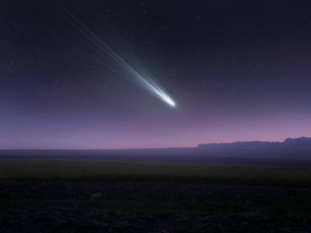 istock Beautiful comet in the night sky 2168563723