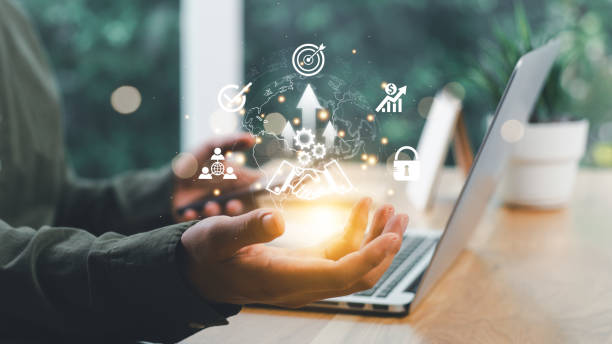 Business collaboration, matching, growth strategies concept. Business ecosystems and partnerships. Networking and solution of creating new opportunities. Task relations, collaboration, team building.