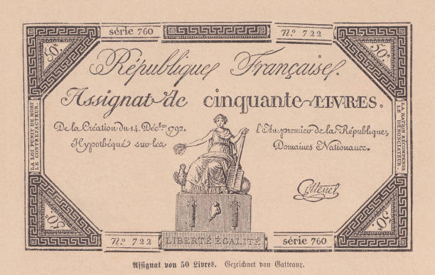 istock Assignat, paper money during the French Revolution, facsimile, published 1892 2168565373