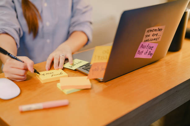 istock Agenda organize with color-coding sticky for time management 2168567195