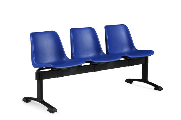 istock Benches in the waiting area isolated, white background. 2168569073