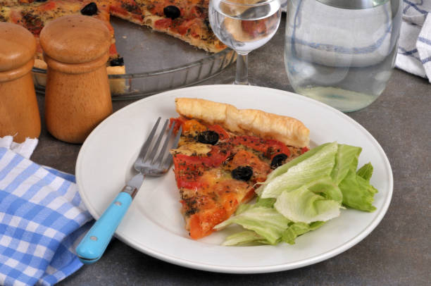 istock Portion of homemade tomato mozzarella tart 2168570493