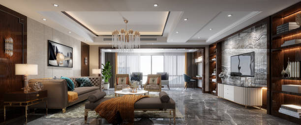 istock 3d render of modern living room 2168570927