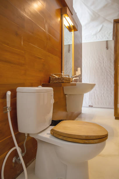 istock Bathroom on Luxury Glamping Tent 2168571707
