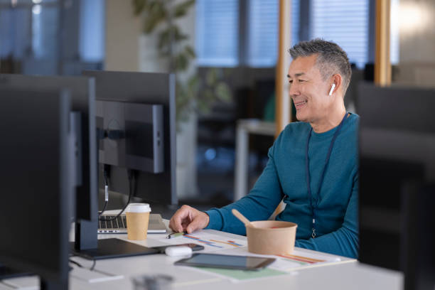 istock Smiling businessman during conference call 2168582695