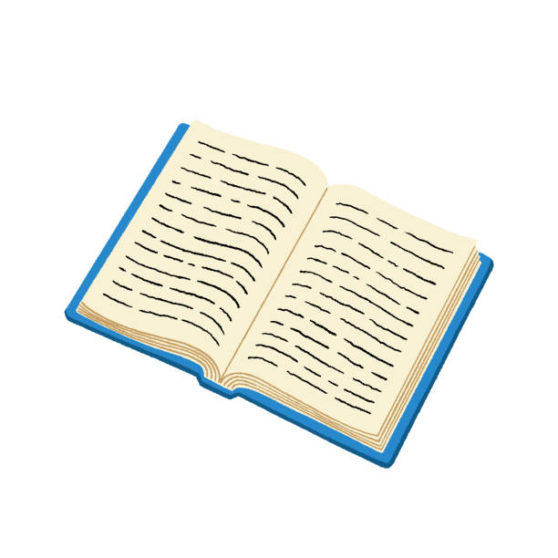 ilustrații de stoc cu albastru open book - deschis