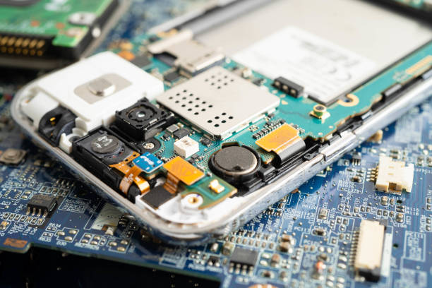 istock Repairing and upgrade circuit mainboard of notebook, electronic, computer hardware and technology. 2168592566