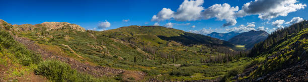 istock mountain valley panorama with tundra hills 2168595772