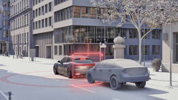 istock Any car hits the autonomous car from behind 2168596220