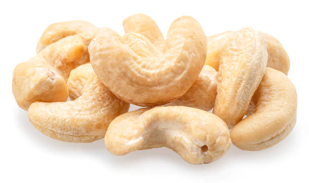 istock Raw cashew nuts isolated on white background. 2168599007
