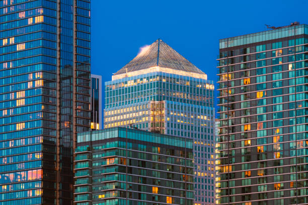 Office skyscraper in Canary Wharf, London