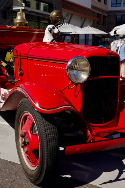 istock Vintage fire engine with protective clothing and equipment 2168606191