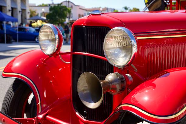 istock Vintage fire engine with protective clothing and equipment 2168606458