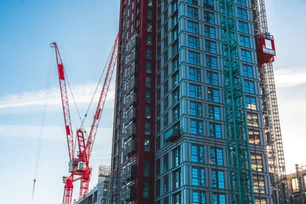 istock Skyscrapers and construction site in London 2168607787