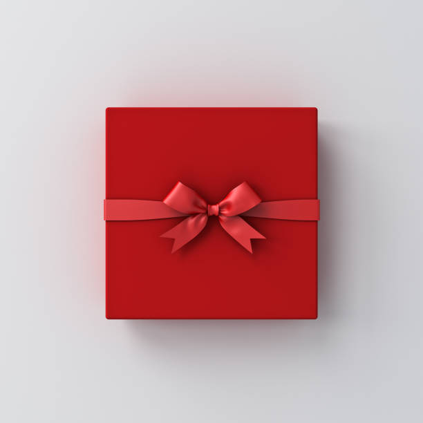 istock All red gift box or top view of red present box with red ribbon bow isolated on white grey background with shadow minimal conceptuals for christmas and valentines day 3D rendering 2168609509