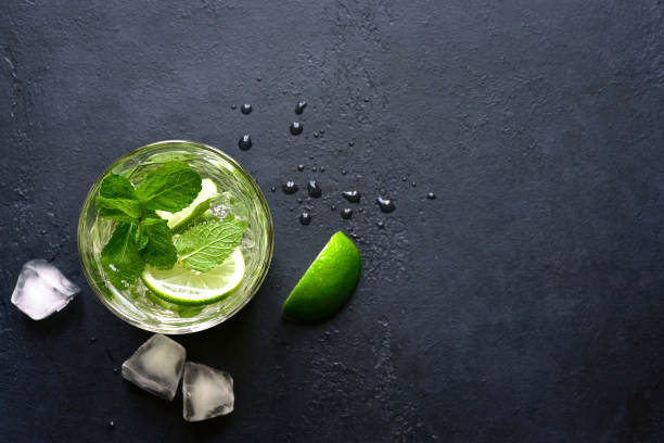 istock Mojito - cold summer lemonade with lime and mint. 2168615815