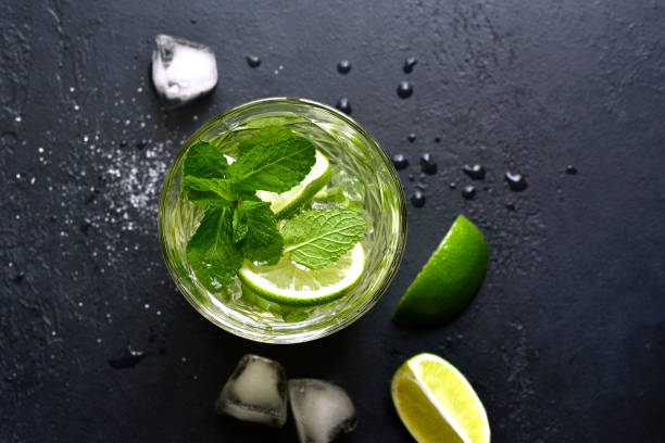istock Mojito - cold summer lemonade with lime and mint. 2168615913