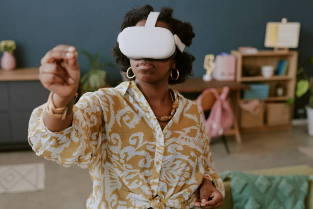istock Experiencing Virtual Reality in Modern Living Room 2168618951