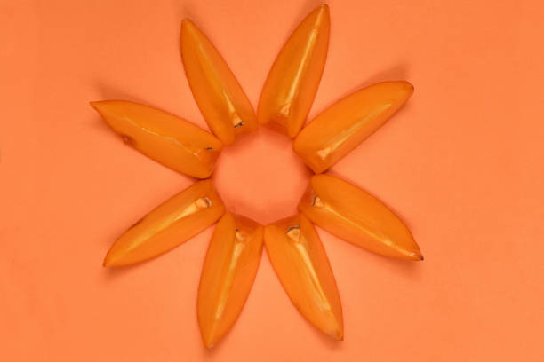 Orange ripe persimmon. Persimmon fruit. Orang fruits slice cut out. High resolution photo. Full depth of field.