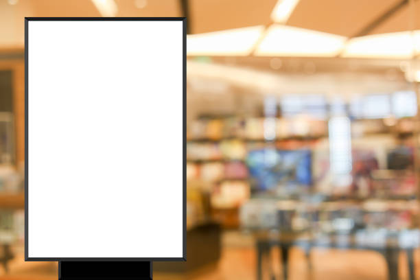 istock mockup white poster with black frame stand in front of blur inside interior restaurant background for show or present promotion product concept 2168627976
