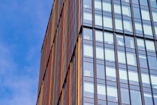 istock Modern building, close-up. Modern architecture, office building. 2168628824