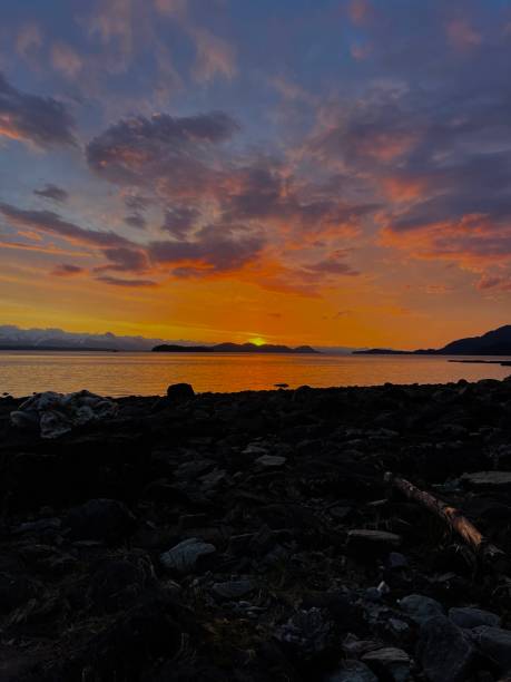 istock Sunset on beach in Juneau, Alaska 2168630452