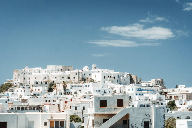Downtown cityscape of Naxos, Greece.