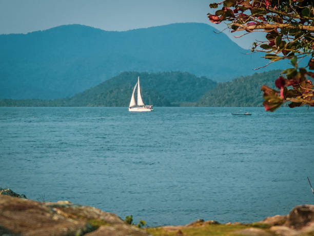 deck and sailboat landscape at sea