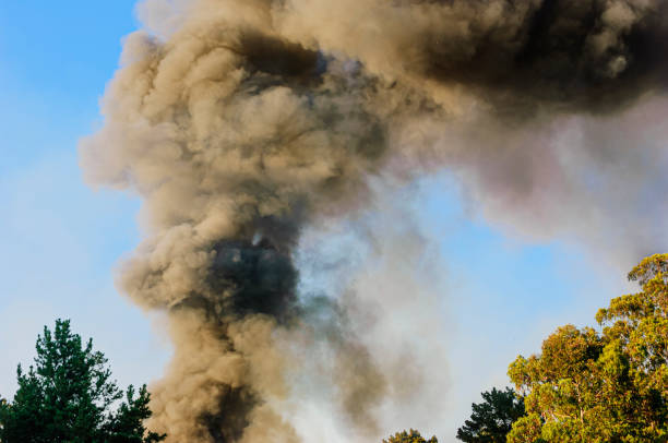 istock Smoke and Flames From Out of Control Wildfire 2168635318