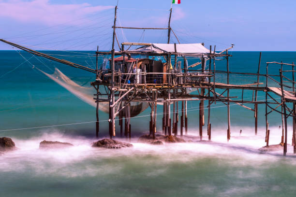 Marina di San Vito, Abruzzo, Italy, Europe:Coast of Trabocchi