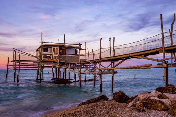 Ortona, Chieti, Abruzzo, Italy:Coast of the Trabocchi, Mucchiola