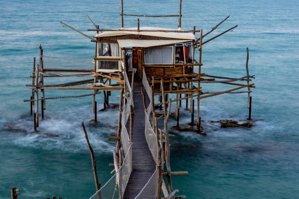 fishing hut in italy - called trabucco - comacchio
